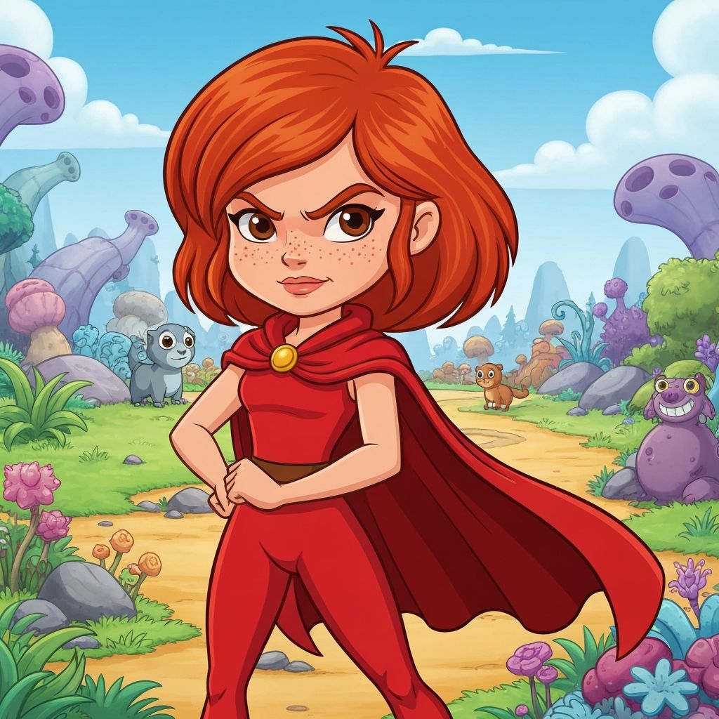 cartoon adventure character